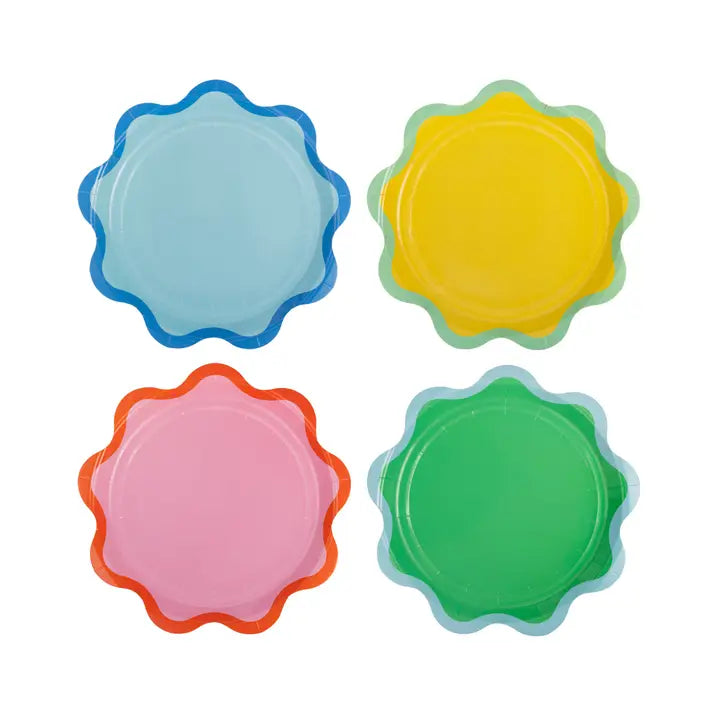 RIc Rac Edge Paper Dessert Plates