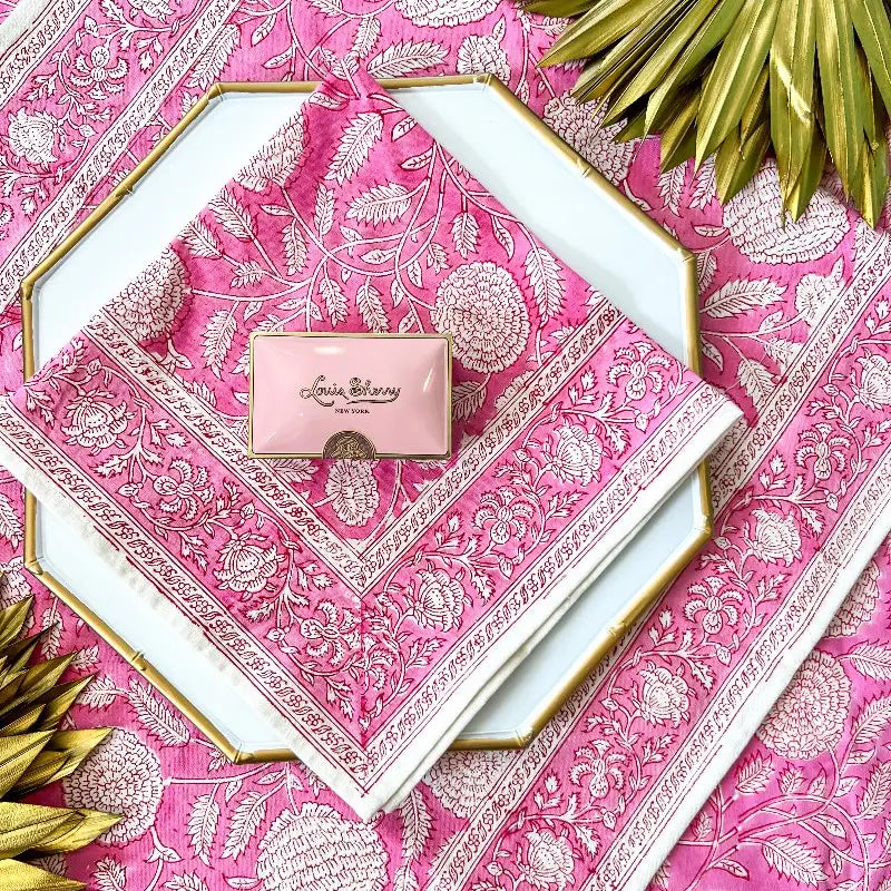 Pinkney Pink Set of 4 Dinner Napkins
