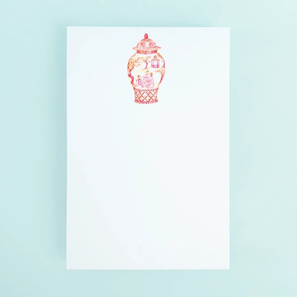 Orange Mahjong Ginger Jar Notepad