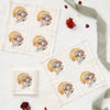 Set of 4 Turkey Linen Cocktail Napkins