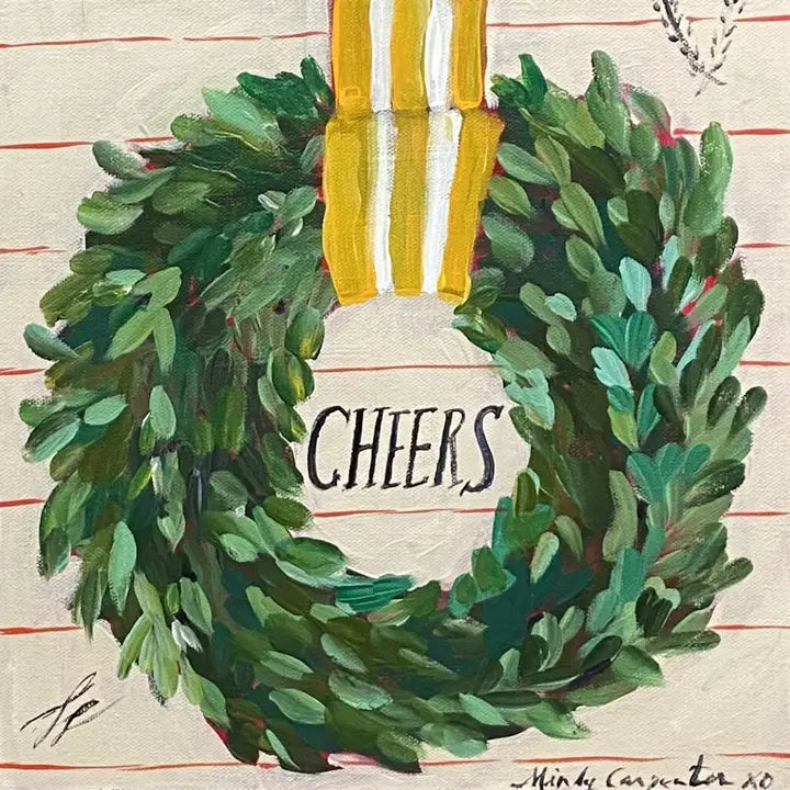 Cheers Wreath Christmas Greeting Card
