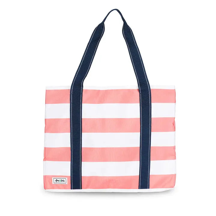 Coral and White Sandpiper Sun and Sea Tote