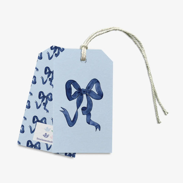 Blue Bow Gift Tags
