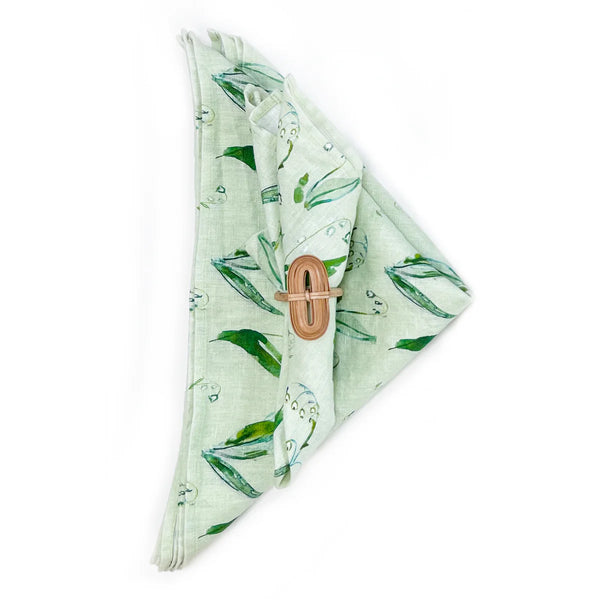 Lily of the Valley Linen Dinner Napkins