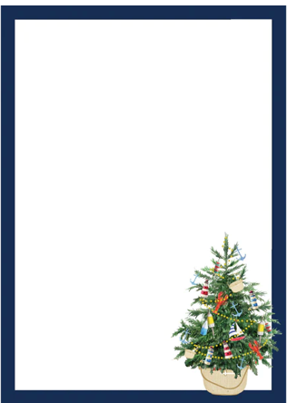 Coastal Christmas Tree Notepad