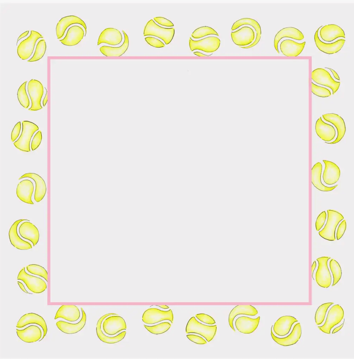 Tennis Ball Border Notepad