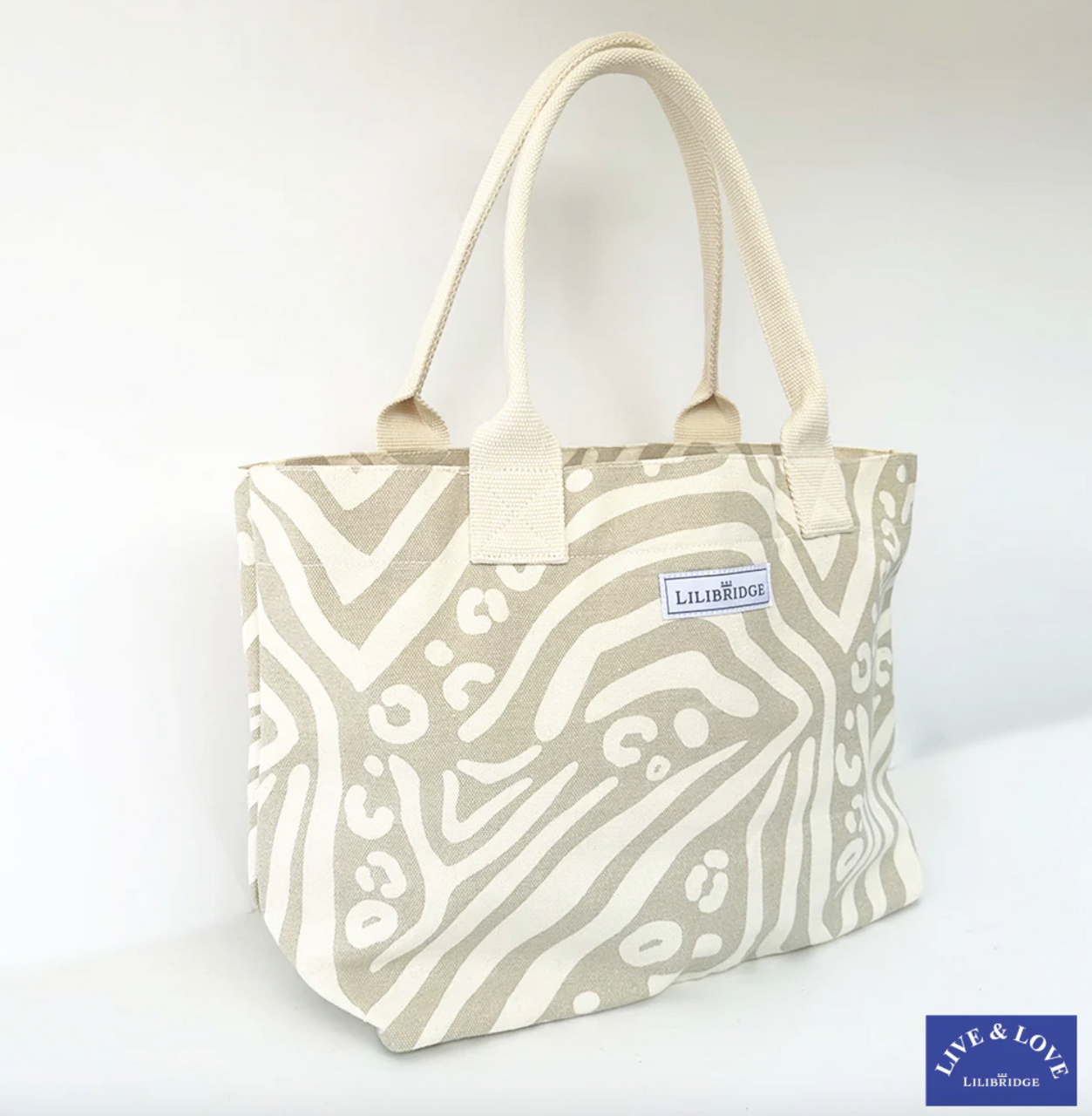 Lilibridge Zebra Cat Neutral Live and Love Tote