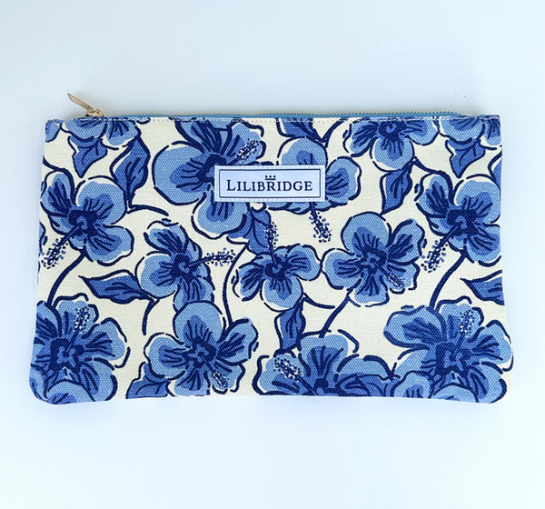 Lilibridge Blue Hibiscus Clutch