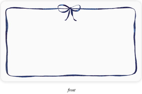 Navy Bow Little Notes