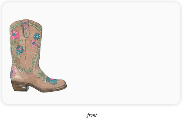 Cowboy Boot Little Notes