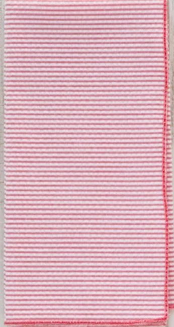 Red Seersucker Dinner Napkin Set