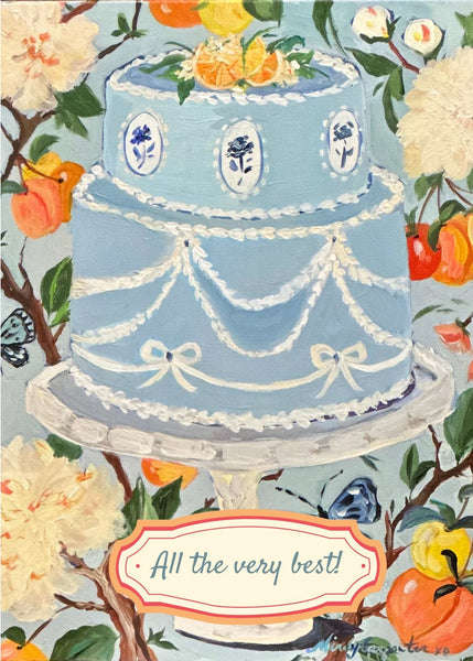 All the Best Wedgewood Cake Birthday Greeting Card