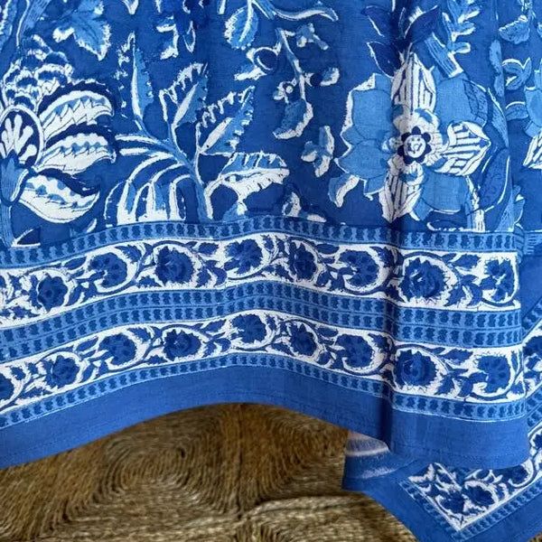 Ellis Blue Evening Tablecloth