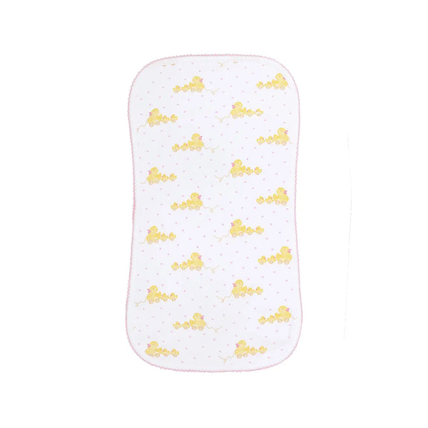 Pink Ducks Print Burp Cloth