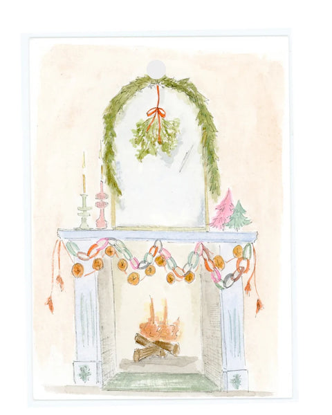 Cozy Fireplace Christmas Gift Tags