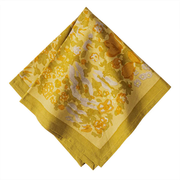 Jardin Mustard and Grey Napkins