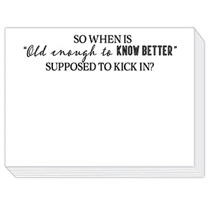Old Enough To Know Better Mini Slab Notepad