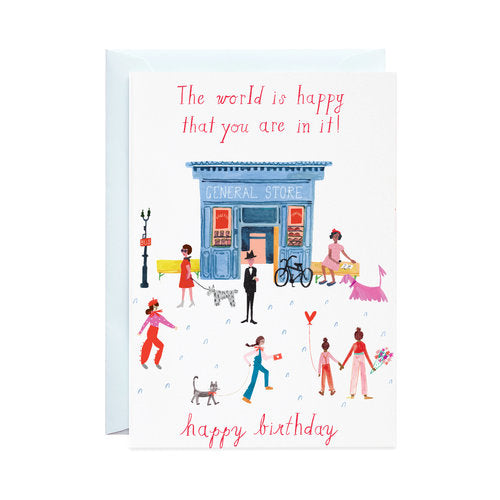 Party On Main Street Birthday Greeting Card