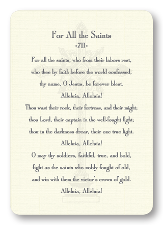 For All the Saints Prayer Enclosure Cards