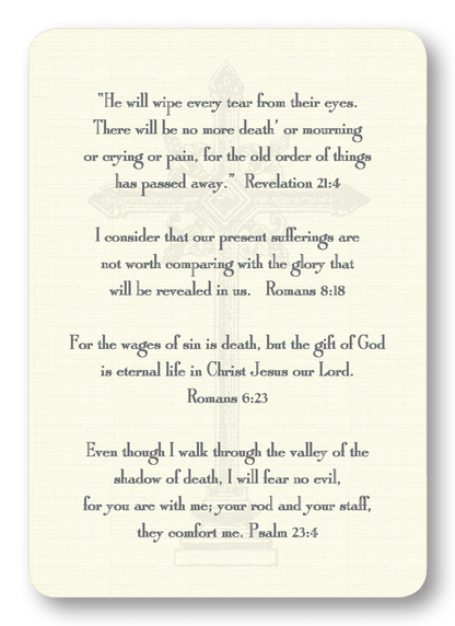 Verses for Grief Prayer Enclosure Cards
