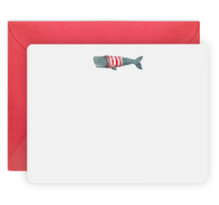 Stripey Whale Notecards