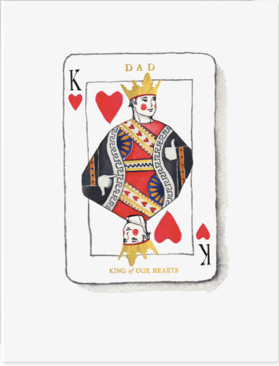 King of Our Hearts Father's Day Card