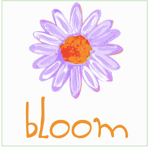 Bloom Kitchen Towel, Purple and Orange