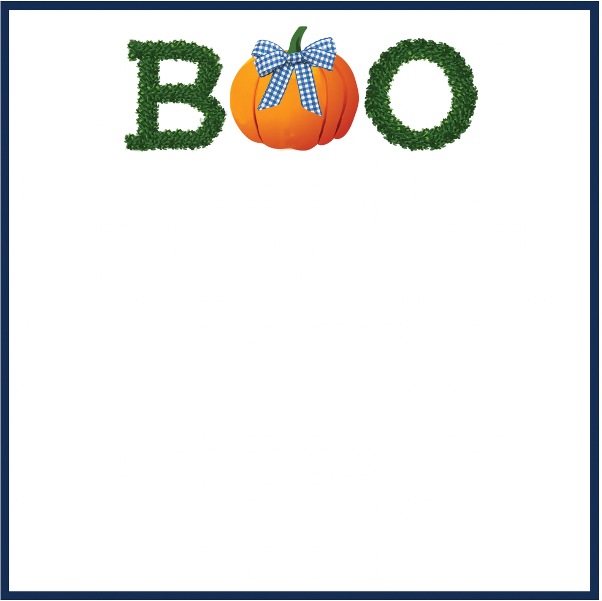 Boo Halloween Slab Notepad