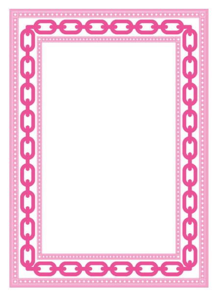 Hot Pink Chain Link Notepad