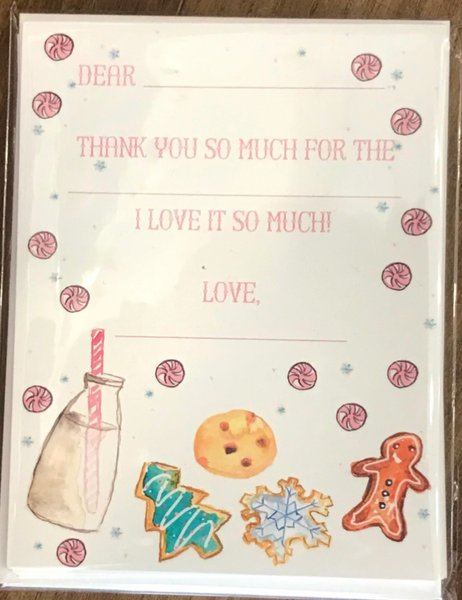Children's Holiday Thank You Flat Notecards