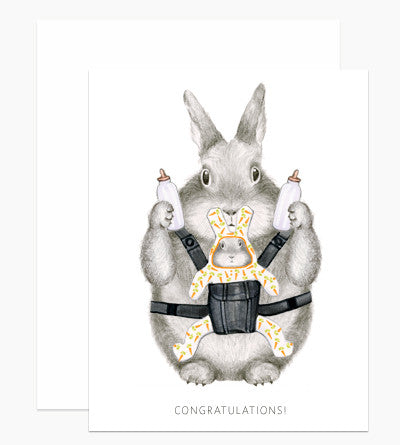 New Parent Bunny Greeting Card